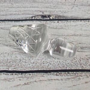 Vintage Clear Cut Glass Bottle Stopper Faceted Replacement